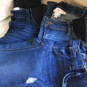 Lot of 3 pr maternity jeans skinny jeans size 6